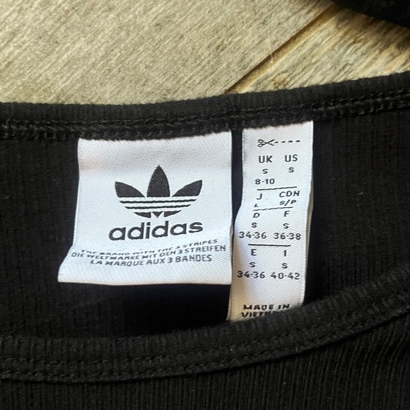 Adidas Cropped Ribbed Top - Picture 5 of 5